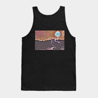 Cat Watching Sunset Cute Tank Top